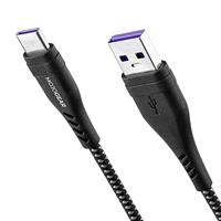 MOJOGEAR USB-C naar USB-kabel extra sterk - 3 meter - compatibel met Samsung/Oppo/OnePlus/Motorola/Huawei/Sony/iPhone 15 & 16 - zwart