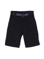 Lanvin Enfant short chino à logo brodé - Bleu