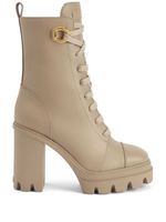 Giuseppe Zanotti bottines en cuir Himari 110 mm - Tons neutres