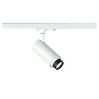SLV NUMINOS ZOOM 3-fasen systeemlamp met 3 fasen, spot, plafondspot, plafond-spot, railsysteem, binnenverlichting, 4000 K, 20 W, 1900 lm, wit, dimbaar, 15 graden