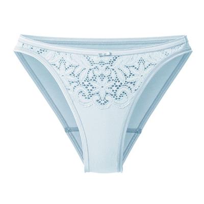 Tangaslip van bio-katoen met elastaan, waterblauw 42