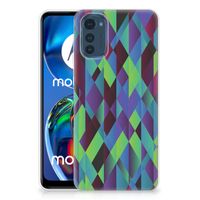 Motorola Moto E32/E32s TPU Hoesje Abstract Green Blue