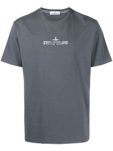 Stone Island t-shirt en coton à logo imprimé - Gris