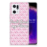 OPPO Find X5 Pro Silicone-hoesje Flowers Pink DTMP - thumbnail