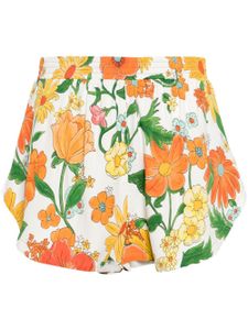 Stella McCartney short de sport à fleurs - Orange