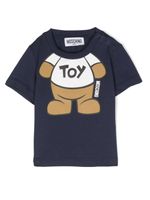 Moschino Kids t-shirt en coton à motif Teddy Bear - Bleu - thumbnail