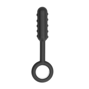 No. 61 - Dildo With Metal Ring - Black