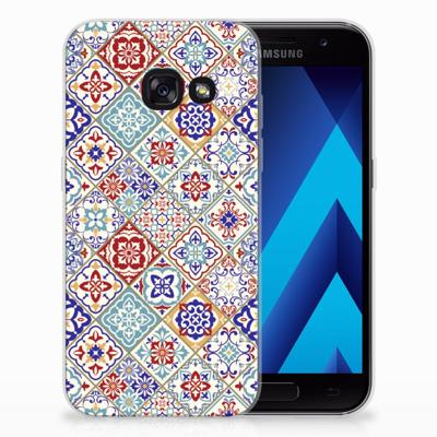 Samsung Galaxy A3 2017 TPU Siliconen Hoesje Tiles Color Samsung Galaxy A3 2017 TPU Siliconen Hoesje Tiles Color