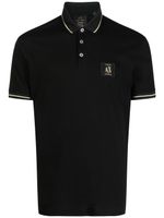 Armani Exchange polo à patch logo - Noir