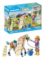 PLAYMOBIL Horses of Waterfall 71639 Paard met manen + accessoires, inclusief haaraccessoires voor creatieve paardenkapsels en twee siliconen armbanden, duurzaam speelgoed voor kinderen vanaf 5 jaar
