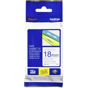 Brother typlint cassette TZE-243 wit/blauw18 mm