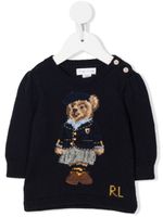 Ralph Lauren Kids pull Polo Bear en maille - Bleu - thumbnail