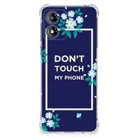 Motorola Moto E13 Anti Shock Case Flowers Blue DTMP