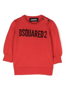 DSQUARED2 KIDS pull à logo en intarsia - Rouge