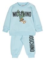 Moschino Kids survêtement à logo imprimé - Bleu - thumbnail