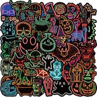 50 stuks cartoon stickers halloween neon graffiti stickers gepersonaliseerde decoratie gitaar notebook bagage diy waterdichte stickers Lightinthebox