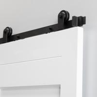 Schuifdeurset 'Sep' mat zwart 2x1meter