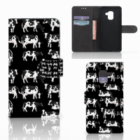 Samsung Galaxy A8 2018 Telefoonhoesje met Pasjes Koetjes
