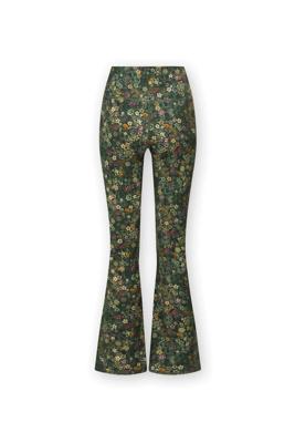 Pip Studio Lange Flared Sportlegging Lange Tutti i Fiori Donkergroen XS