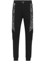 Philipp Plein pantalon de jogging en coton à motif cachemire - Noir - thumbnail