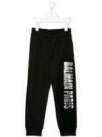 Balmain Kids pantalon de jogging à logo imprimé - Noir