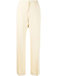 Jil Sander pantalon de tailleur à plis marqués - Jaune