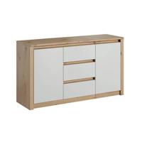 Meubella Dressoir Melody - Wit - Eiken - 140 cm - thumbnail