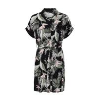 VERO MODA blousejurk VMSIMPLY met all over print en ceintuur zwart/groen