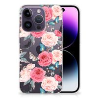 Apple iPhone 14 Pro TPU Case Butterfly Roses - thumbnail