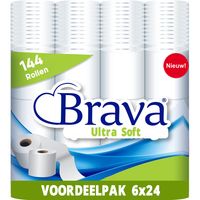 Brava - Ultra Soft Toiletpapier - 144 Rollen - Ultiem Comfort WC Papier - Superieure Sterkte - Maximale Absorptie & Pluisvrij - Voordeelverpakking WC Papier - thumbnail