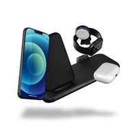 ZENS Aluminium Series 4 in 1 Stand Wireless Charger + Watch ZEDC15B/00 Inductielader Uitgangen Qi-standaard, USB-A Zwart - thumbnail