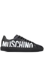 Moschino baskets à logo imprimé - Noir