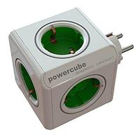Allocacoc P-CUBE-OR PowerCube Origineel Groen reisadapter 5 x stopcontact multistekkerdoos Grijs en Groen-1128