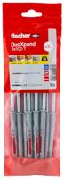 fischer DuoXpand 8 x 100 T, hoogwaardige universele pluggen met verzinkte verzonken schroef (10 stuks), pluggen voor sterke grip, ideaal voor poreuze bouwmaterialen en verankeringen dicht bij de rand