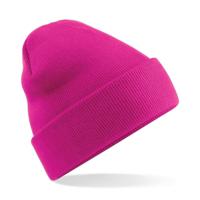 Beechfield basic winter muts/beanie - fuchsia roze - acryl - volwassenen - Winter Essentials/accesso - thumbnail