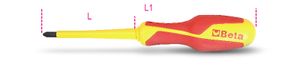 Beta Geïsoleerde schroevendraaiers voor Pozidriv®-Supadriv® kruiskop schroeven 1279MQ PZ3 - 012790724