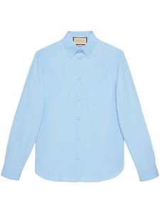 Gucci cotton poplin long-sleeve shirt - Bleu