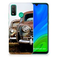 Huawei P Smart 2020 Siliconen Hoesje met foto Vintage Auto