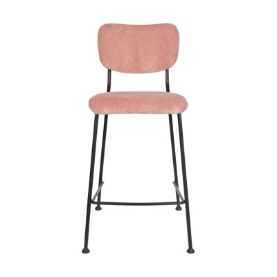 Zuiver Benson barkruk H65 gestoffeerd pink Zuiver Benson barkruk H65 gestoffeerd pink