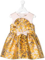 Hucklebones London robe courte à fleurs en jacquard - Jaune