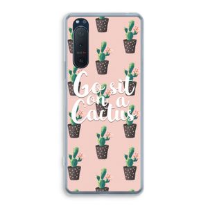 Cactus quote: Sony Xperia 5 II Transparant Hoesje