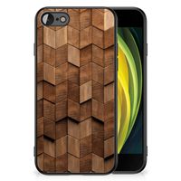 Houten Print Telefoonhoesje voor iPhone SE 2022 | SE 2020 | 7/8 Wooden Cubes - thumbnail