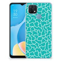 OPPO A15 Hoesje maken Cracks Blue - thumbnail