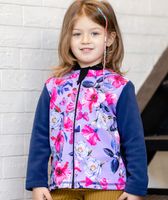 Polar Fleece And Softshell Exotic Flowers And Butterflies Jacket - thumbnail