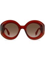 ETRO lunettes de soleil à monture ronde - Rouge - thumbnail