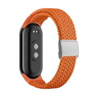 By Qubix - Braided nylon bandje - Oranje - Compatible met Xiaomi Smart Band 8 & 9 - Compatible Xiaomi bandje