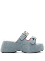 Moschino mules Dolly 75 mm en jean - Bleu