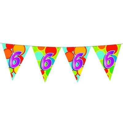 6 jaar vlaggenlijn gekleurd