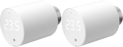 SHELLY BluTRV Radiatorthermostaat, 2 stuks, slimme bluetooth- en wifi-bediening, nauwkeurige temperatuurregeling (±0,1 °C), boost-modus voor snel opwarmen