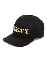 Versace casquette à logo brodé - Noir